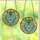 Wildlife Art Lovers' Stained Glass Wolf Head Mosaic Teal Gold Orange Intricate Mandala Stained Glass Suncatcher - 3