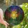 Nature Art Lovers' Radiant Yellow-Orange Sun Stained Glass Redwood Forest Mosaic with Jewel Tones Stained Glass Suncatcher - 1