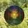 Nature Art Lovers' Radiant Yellow-Orange Sun Stained Glass Redwood Forest Mosaic with Jewel Tones Stained Glass Suncatcher - 4