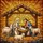 Holiday Reverence Art Lovers' Intricate Stained Glass Nativity, Mary Joseph Jesus, Golden Orange Glow Stained Glass Suncatcher - 7