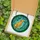 Dog Lovers' Intricate Stained Glass Golden Labrador Crescent Moon Teal & Gold Botanical Mosaic Stained Glass Suncatcher - 5