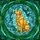 Dog Lovers' Intricate Stained Glass Golden Labrador Crescent Moon Teal & Gold Botanical Mosaic Stained Glass Suncatcher - 7