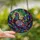 Art Lovers' Majestic Stained Glass Pigeon Iridescent Jewel Tones Abstract Mosaic Pattern Stained Glass Suncatcher - 2