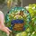 Nature Lovers' Tiffany Stained Glass Blueberries Monarch Orange Butterfly Rustic Basket Mosaic Art Stained Glass Suncatcher - 1