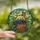 Nature Lovers' Tiffany Stained Glass Blueberries Monarch Orange Butterfly Rustic Basket Mosaic Art Stained Glass Suncatcher - 2