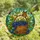 Nature Lovers' Tiffany Stained Glass Blueberries Monarch Orange Butterfly Rustic Basket Mosaic Art Stained Glass Suncatcher - 4