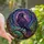Art Lovers' Majestic Stained Glass Raven Mosaic Jewel Tone Twilight Sky Pattern Stained Glass Suncatcher - 1