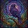 Art Lovers' Majestic Stained Glass Raven Mosaic Jewel Tone Twilight Sky Pattern Stained Glass Suncatcher - 7