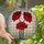 Art Lovers' Edge-to-Edge Vibrant Red Poppy Stained Glass Floral Mosaic with Rippled Clear Glass Stained Glass Suncatcher - pczyZfBgL3