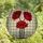 Art Lovers' Edge-to-Edge Vibrant Red Poppy Stained Glass Floral Mosaic with Rippled Clear Glass Stained Glass Suncatcher - r5ER1PGpwI