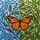 Monarch Butterfly Art Lovers' Tiffany Style Orange Black Stained Glass Nature Mosaic Stained Glass Suncatcher - 7