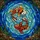 Stained Glass Art Enthusiasts' Detailed Koi Fish Orange Red Jewel Tone Aquatic Mosaic Stained Glass Suncatcher - 7