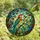 Nature Lovers' Tiffany Style Stained Glass Vibrant Bird & Garden Mosaic, Teal Orange Yellow Jewel Tones Stained Glass Suncatcher - 4