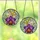 Floral Art Enthusiasts' Tiffany Glass Style Purple Orchid Orange Labellum Botanical Mosaic Stained Glass Suncatcher - 3