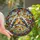 Nature Lovers' Vibrant Tiffany Style Stained Glass Blue Orange Birds Red Berries Leaf Mosaic Stained Glass Suncatcher - 1