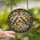 Nature Lovers' Vibrant Tiffany Style Stained Glass Blue Orange Birds Red Berries Leaf Mosaic Stained Glass Suncatcher - 2