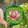 Art Enthusiasts' Pink Magnolia Stained Glass Emerald Geometric Jewel Tone Design Stained Glass Suncatcher - 1