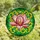 Art Enthusiasts' Pink Magnolia Stained Glass Emerald Geometric Jewel Tone Design Stained Glass Suncatcher - 4