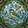 Nature Lovers' Intricate Tiffany Stained Glass Great Tit Bird Azure Yellow Orange Jewel Tone Mosaic Art Stained Glass Suncatcher - 7