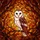 Wildlife Art Lovers' Jewel Tone Stained Glass Barn Owl Pink Wing Autumnal Forest Mosaic Stained Glass Suncatcher - 7