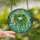 Nature Lovers' Luminous Emerald Lime Tiffany Stained Glass Heart Ivy Pattern Stained Glass Suncatcher - 2