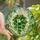 Plant Lovers' Vibrant Stained Glass Cascading Houseplant Design, Tiffany Style Jewel Tones Green Blue Yellow Stained Glass Suncatcher - 1