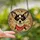 Chihuahua Lovers' Intricate Tiffany Stained Glass Head Amber Brown Red-Orange Glowing Jewel Tones Mosaic Stained Glass Suncatcher - 2