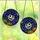 Halloween Lovers' Whimsical Stained Glass Skull Jack-O'-Lantern Blue Orange Green Mosaic Stained Glass Suncatcher - 3
