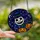 Halloween Lovers' Whimsical Stained Glass Skull Jack-O'-Lantern Blue Orange Green Mosaic Stained Glass Suncatcher - 2