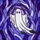 Art Lovers' Whimsical Stained Glass Ghost Intricate Purple Violet Periwinkle Blue Mosaic Stained Glass Suncatcher - 7