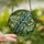 Nature Lovers' Iridescent Feather Tiffany Stained Glass Teal Violet Green Foliage Mosaic Stained Glass Suncatcher - LWPjPVWrJu