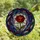Art Lovers' Tiffany Stained Glass Rose Crimson Emerald Violet Abstract Swirl Mosaic Stained Glass Suncatcher - 1FT3-8VbT0