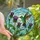 Nature Lovers' Iridescent Hummingbird Thistle Tiffany Stained Glass Purple Pink Green Jewel Tone Mosaic Stained Glass Suncatcher - 1
