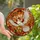 Nature Lovers' Intricate Tiffany Stained Glass White Cardinal Flight Floral Mosaic Red Orange Cream Stained Glass Suncatcher - 1