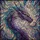Fantasy Lovers' Majestic Dragon Head Tiffany Stained Glass Art, Intricate Violet Teal Blue Lavender Beige Jewel Tones with Swirling Patterns Stained Glass Suncatcher - 7