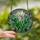 Women's Glowing White Calla Lily & Vibrant Green Leaves Stained Glass Floral Mosaic Pattern Stained Glass Suncatcher - 2