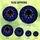 Gothic Art Admirers' Menacing Spider Stained Glass Jewel Tone Black Fiery Orange Royal Purple Mosaic Night Sky Stained Glass Suncatcher - 6