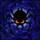 Gothic Art Admirers' Menacing Spider Stained Glass Jewel Tone Black Fiery Orange Royal Purple Mosaic Night Sky Stained Glass Suncatcher - 7