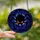 Gothic Art Admirers' Menacing Spider Stained Glass Jewel Tone Black Fiery Orange Royal Purple Mosaic Night Sky Stained Glass Suncatcher - 2