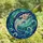 Coastal Lifestyle Fans' Vibrant Tiffany Stained Glass Tuna Leaping Ocean Currents Teal Blue Pink Mosaic Stained Glass Suncatcher - 4