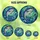 Coastal Lifestyle Fans' Vibrant Tiffany Stained Glass Tuna Leaping Ocean Currents Teal Blue Pink Mosaic Stained Glass Suncatcher - 6
