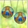 Wildlife Art Enthusiasts' Tiffany Style Stained Glass Giraffe Nuzzle Landscape Blue Orange Stained Glass Suncatcher - 3