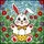 Whimsical Art Lovers' Tiffany Stained Glass Intricate Spring Bunny Red Yellow Polka Dot Floral Meadow Stained Glass Suncatcher - 7