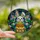Whimsical Art Lovers' Stained Glass Rabbit Ornate Egg Bright Jewel Tone Floral Geometric Mosaic Stained Glass Suncatcher - 2