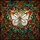 Art Lovers' Tiffany Stained Glass White Orange Butterfly Ruby Red Berries Emerald Green Vines Intricate Mosaic Stained Glass Suncatcher - 7