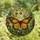Nature Lovers' Vibrant Tiffany Stained Glass Monarch Butterfly Emerald Teal Amber Garden Mosaic Stained Glass Suncatcher - iM1BrMbIyE