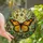Nature Lovers' Vibrant Tiffany Stained Glass Monarch Butterfly Emerald Teal Amber Garden Mosaic Stained Glass Suncatcher - viJOPxx2uK