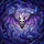 Gothic Fantasy Enthusiasts' Tiffany Style Whimsical Bat Skull Royal Purple Mosaic Stained Glass Suncatcher - 7