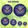 Gothic Fantasy Enthusiasts' Tiffany Style Whimsical Bat Skull Royal Purple Mosaic Stained Glass Suncatcher - 6