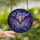 Gothic Fantasy Enthusiasts' Tiffany Style Whimsical Bat Skull Royal Purple Mosaic Stained Glass Suncatcher - 2